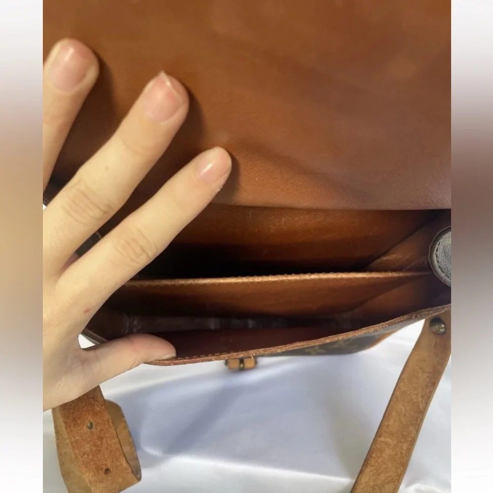 LOUIS VUITTON Cartouchiere GM VTG Monogram Crossbody Shoulder Bag Vintage - Picture 9 of 16